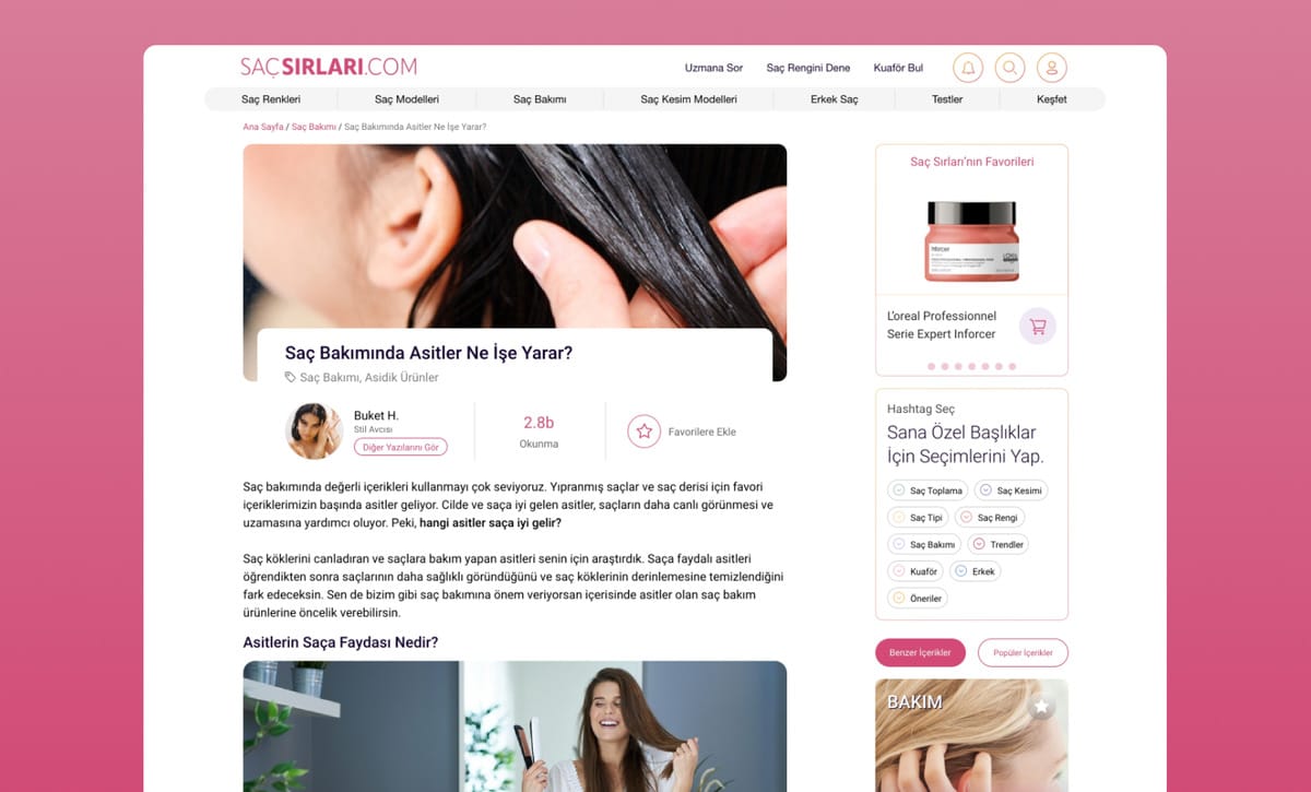 Designing a content-driven platform for L’Oréal with subtle brand integration